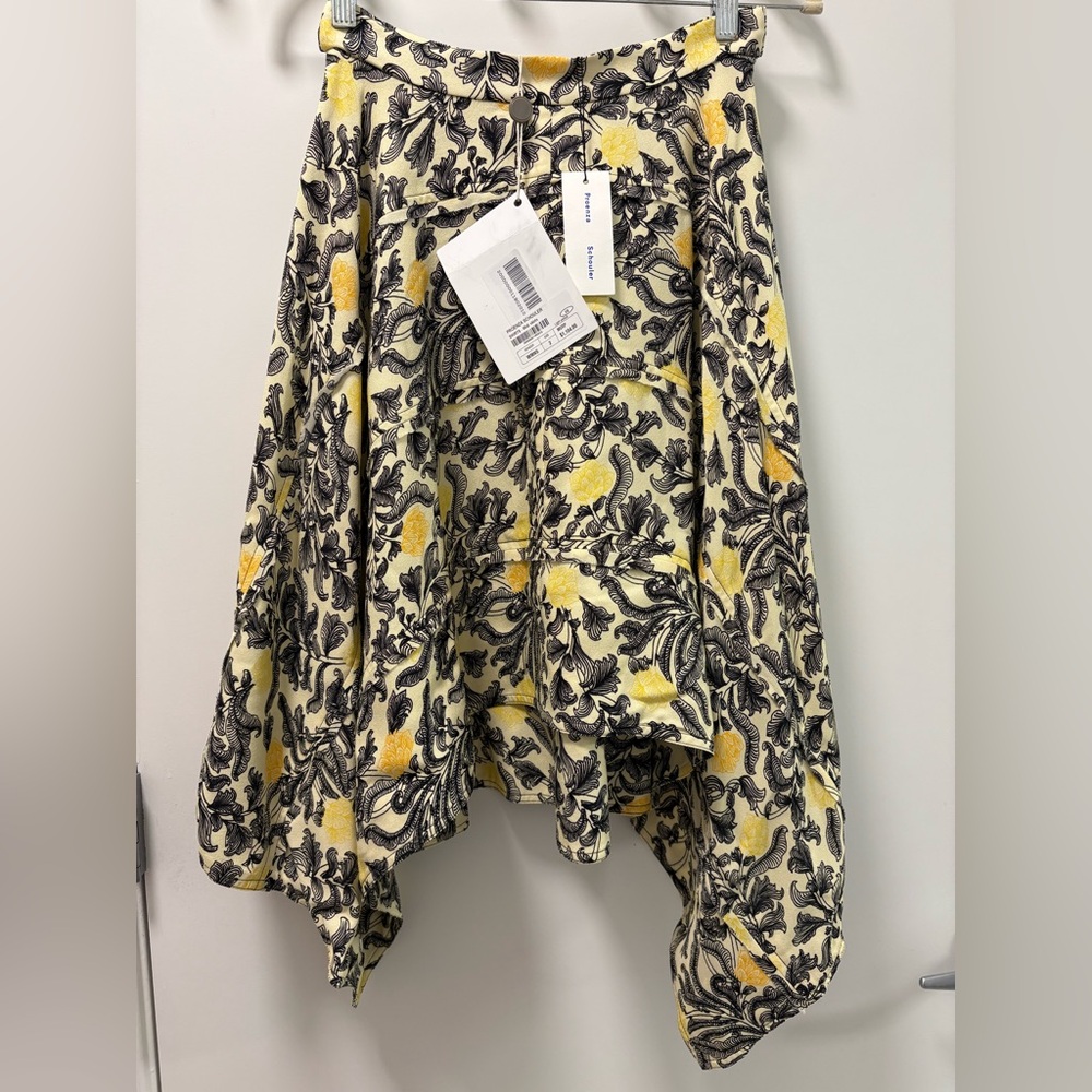 Proenza Schouler Asymmetic Hem Floral Midi Skirt Size 2 NWT - Picture 5 of 14